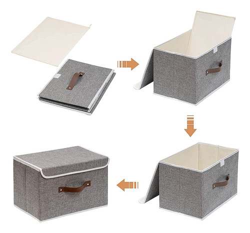 Cajas Almacenaje Lavable, Paquete De 3 Contenedores