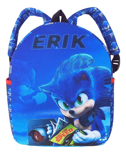 Mochila Jardin Sonic Personalizada Neoprene Bolsillos