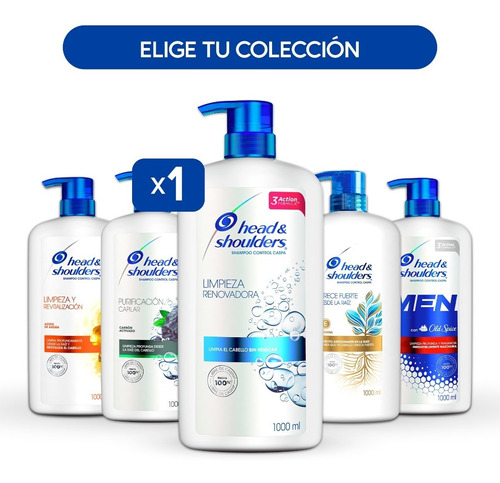 1 Shampoo Head & Shoulders 1000ml - Colección