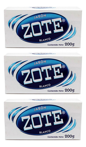 Pack 3 - Jabón En Barra Blanco - Zote - 200 G