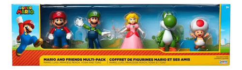 Muñecos Super Mario Y Sus Amigos - Pack X 5 Mario Bros Jakks