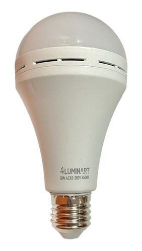 Bombillo Led Recargable 9w Con Socate Switch Luminart