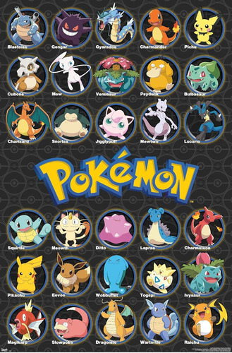 Póster De Pokémon All Time Favorites, 22.375  X 34 , ...