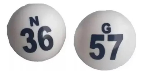 Balotas Por Unidad Para Juego De Bingo Profesional