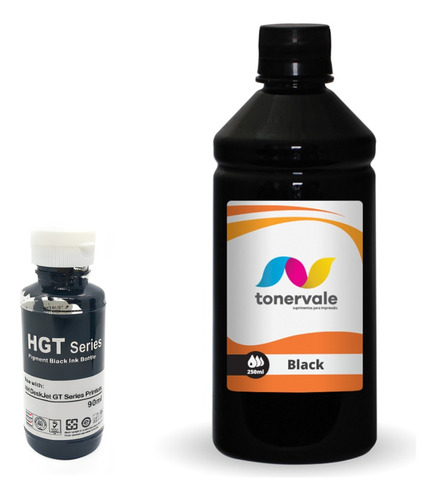 Refil + Tinta Para Hp Ink Tank 412 Black 250ml