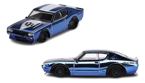 Mini Gt Issan Skyline Kenmeri Liberty Walk Chrome Blue Hec