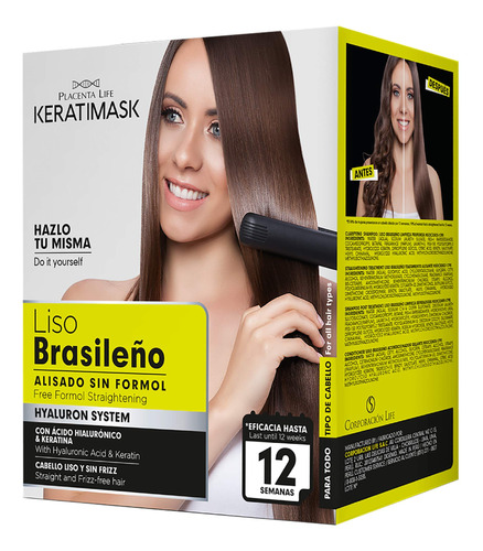 Kit De Alisado Brasileo Con Queratina Y Cido Hialurnico,