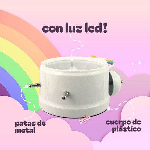 Reloj Despertador Doble Campana Luz Unicornio Kawaii 12021