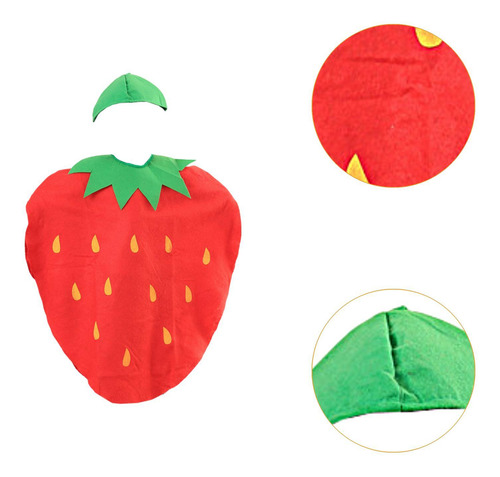 3 Disfraz De Fresa Con Dibujos De Frutas Para Fiesta Estilo