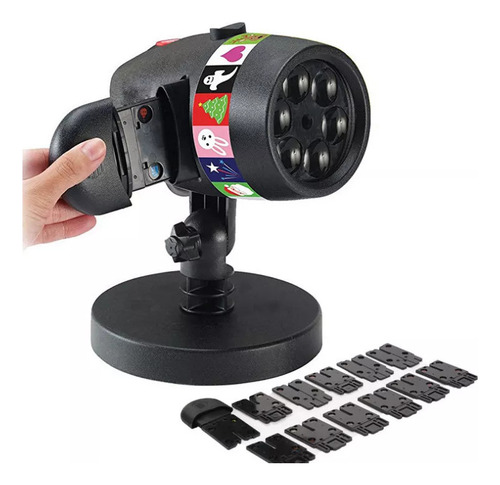 Proyector De Luces Led Con Figuras Navideñas, Papá Noel Y Ni