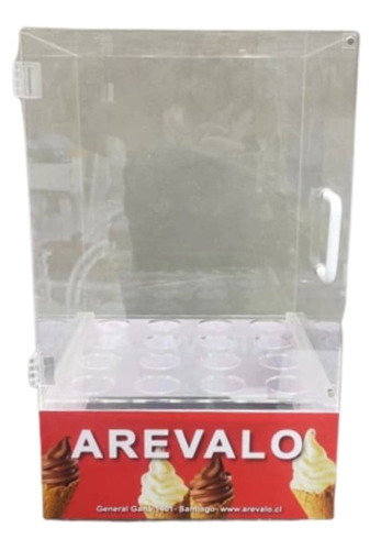 Imagen 1 de 3 de Porta Conos Helados Dispensador Rectangular Arevalo