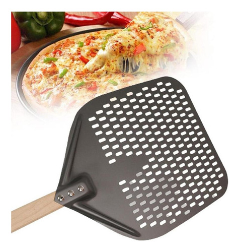 Espátula Para Pizza Pizzeria Espatula Aluminio Negro