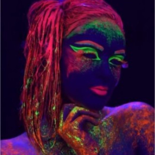 Tinta Pintura Facial Neon Brilha Luz Negra Escuro 5 Cores