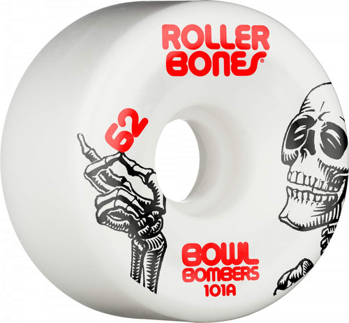 Rollerbones Quad Wheels Bowl Bombers 101a Wheels Monopatín,