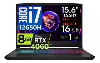 Msi Katana 15 Core I7 12650h 1tb 16gb Rtx4060 8gb 15.6' Color Negro