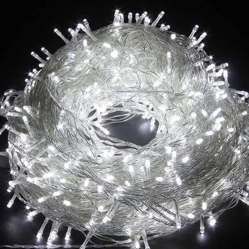 Luz Guirnalda Led Navidad X 100 Leds Blanco Frio Decoracion