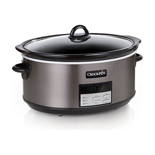 Olla De Coccion Lenta Programable Acero Inoxidable Negro
