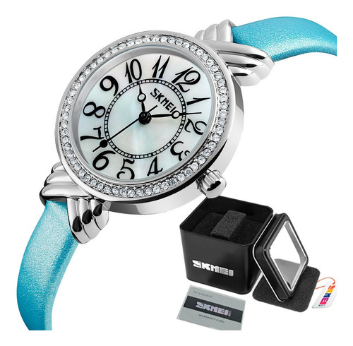 Reloj Original Skmei Estilo Elegante Femenino Eco Cuero