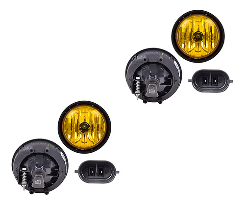 Set Faros Niebla Del Mica Amarilla Depo Columbia 96 - 17