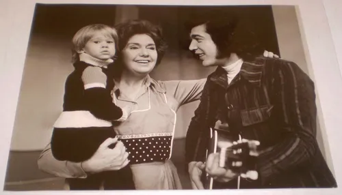 Cacho Castana Cantante Joven Y Menchu Quesada Foto Original Mercado Libre