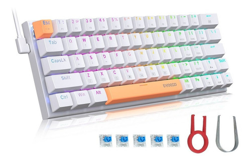 Teclado De Juego E-yooso Z-22 Qwerty Outemu Azul Con Luz Rgb