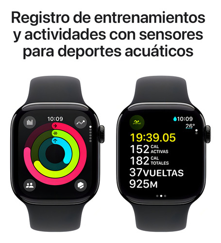 Apple Watch Series 10 Gps 42mm De Aluminio Negro Azabache