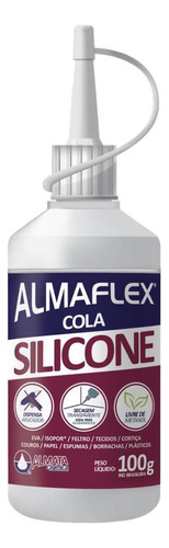 Cola Silicone Almaflex Adesivo 806 100ml 97g Almata