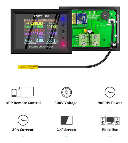 Nuevo Probador De Potencia De Pantalla A Color Digital Ac
