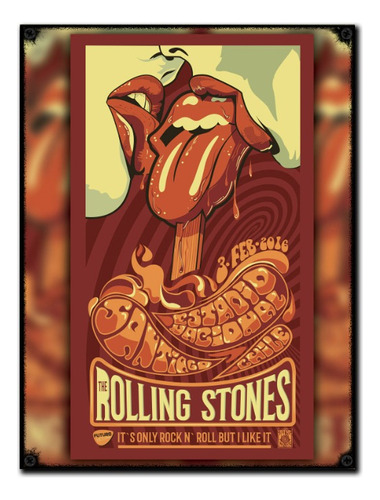 #10 - Cuadro Vintage 30 X 40 / No Chapa Rolling Stones Rock