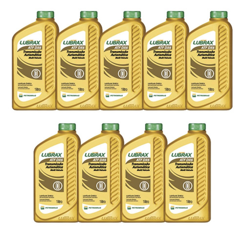 Kit 9 Litros Óleo Câmbio Automatico Lubrax Atf Dx6 Dexron 9l