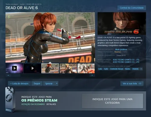 DEAD OR ALIVE 6 on Steam