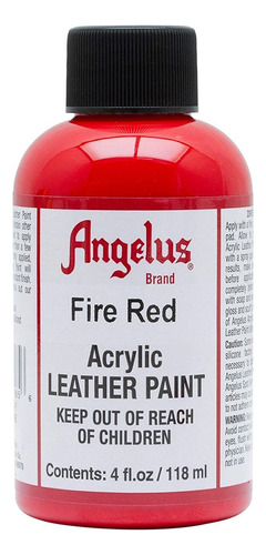 Pintura Para Cuero 4 Oz Rojo Fuego