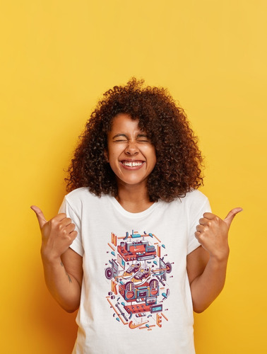 Hermosa Camiseta De Mujer Diseño Ciudad Zapatos 