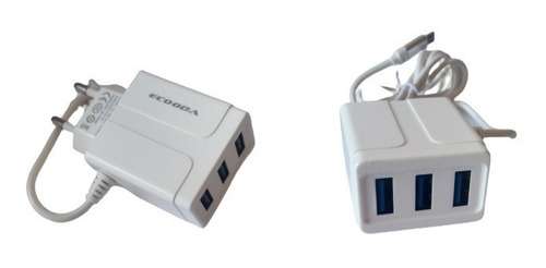 Imagem 2 de 4 de Super Carregador Celular Rápido Tipo C 3 Usb 6.1a Promoção