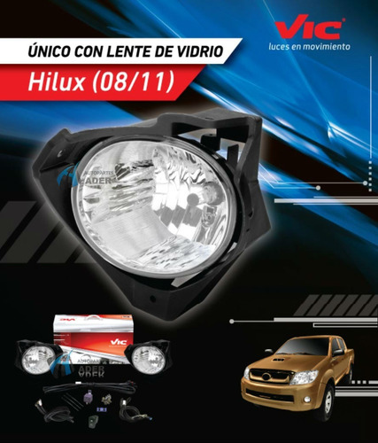 Kit Faro Auxiliar Toyota Hilux 2009 A 2011 Original Vic