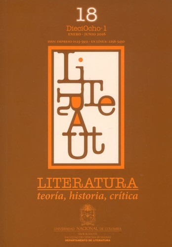 Literatura Teoría Historia Crítica Vol 18 No 1