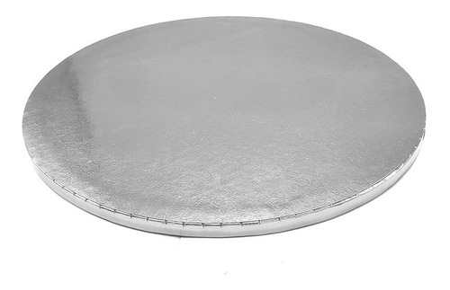 Imagen 1 de 3 de Base Torta Redonda 30 Cm Plateado Gruesa Firme.