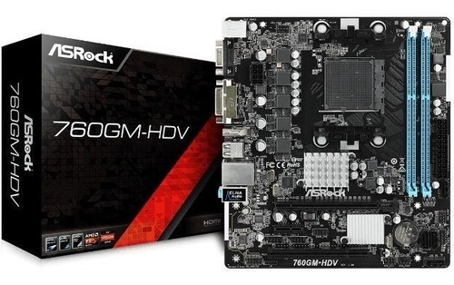 Motherboard Asrock 760gm-hdv Fx Ddr3 Amd Am3 Tranza Uruguay