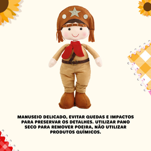 Boneco De Pano Lampião Cangaço 40 Cm Festa São João Arraia