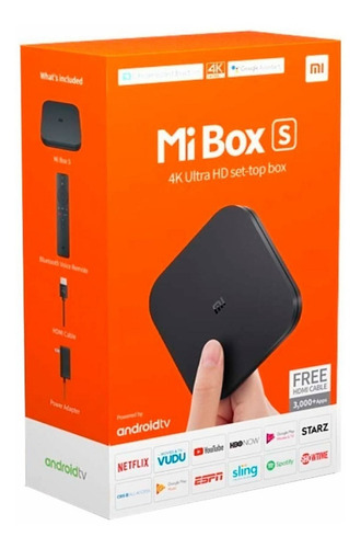 Xiaomi Mi Box S MDZ-22-AB de voz 4K 8GB negro con 2GB de memoria RAM