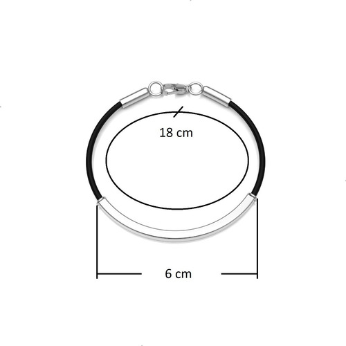 Imagen 3 de 10 de Pulsera Piel Negra Y Plata .925 Para Hombre Agálea Joyería