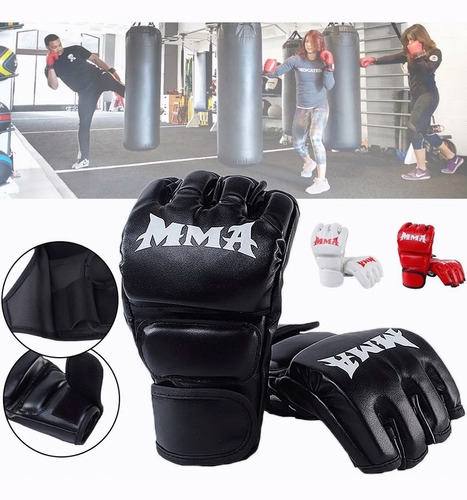 Guantes De Boxeo Con Entrenamiento De Medio Dedo Kickboxing