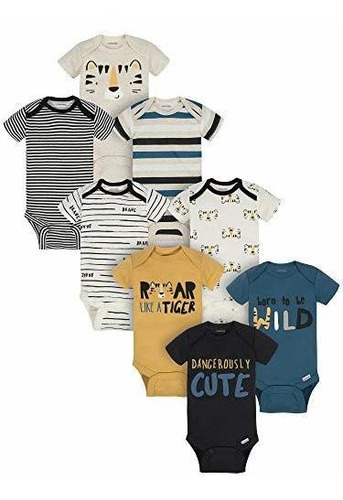 Conjunto Bebé: 8 Bodies Manga Corta Onesies