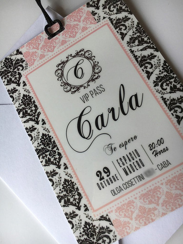 Tarjeta Invitacion Vip 15 Años X50