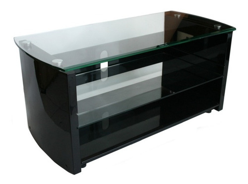 Mueble De Tv A/v Color Piano Y Cristal Templado Tipo Bell´o.