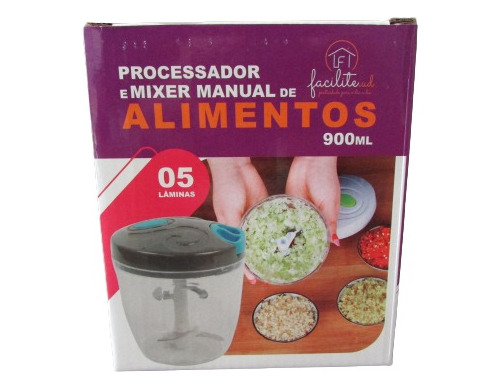 Processador Mixer Triturador Alimentos 5 Lâminas 900ml