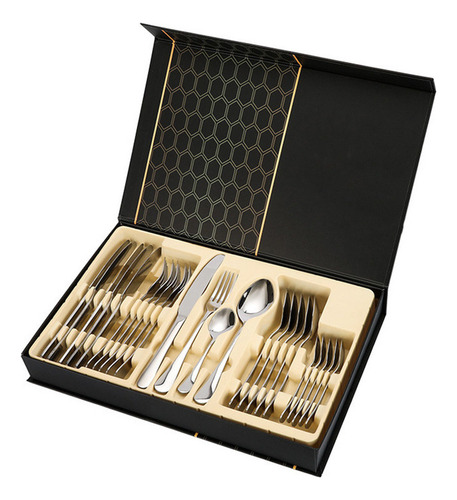 .s Juego De 24 Cubiertos Acero Inoxidable - En Estuche