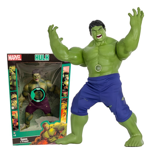 Boneco Hulk - Articulado 10 Sons E Fala 50 Cm Mimo Marvel