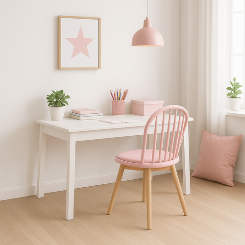 Silla Para Habitacion Rosa Para Niñas Ideal Escritorio Rosa Claro