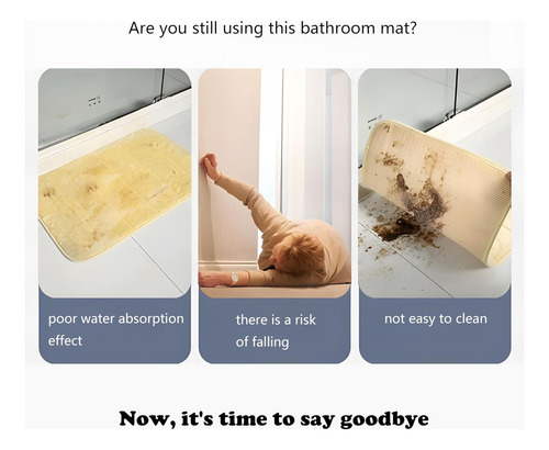 Alfombra De Ducha De Baño Ebuktuk Mat De Baño, Diatomita Mat
